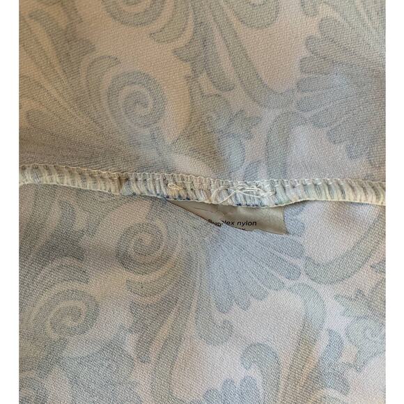 Title Nine Majestic Dress Cowl Neck Blue Fleur Baroque Fanfare Print Size Small - Picture 8 of 8